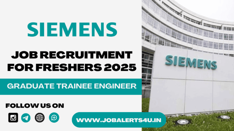 Siemens Hiring For Graduate Trainee Engineer Role 2025