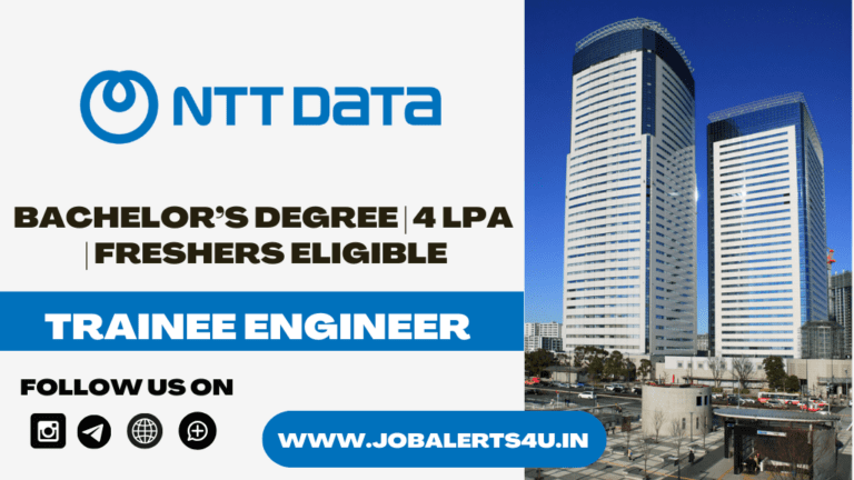 NTT Data Recruitment For Trainee Engineer Role