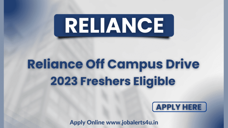 Reliance Off Campus Hiring 2023