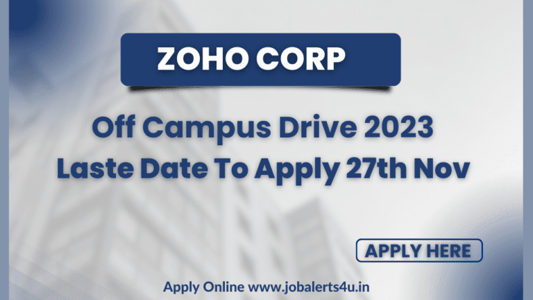 Zoho Off Campus Hiring 2024