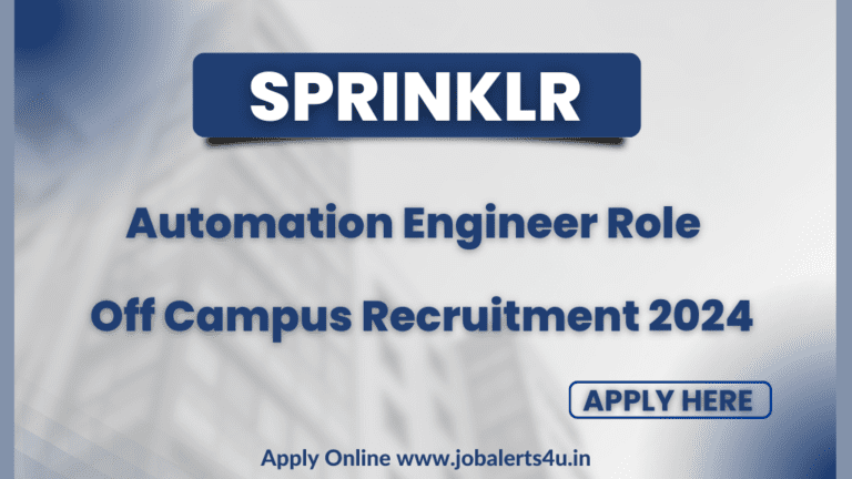 Sprinklr Recruitment 2024