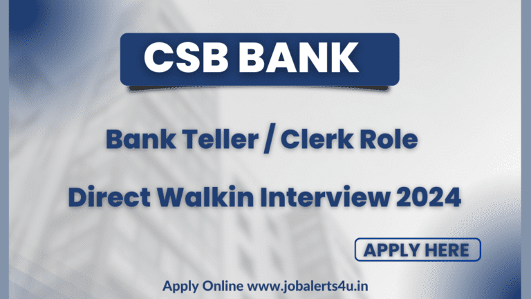 CSB Bank Direct Walkin Interview