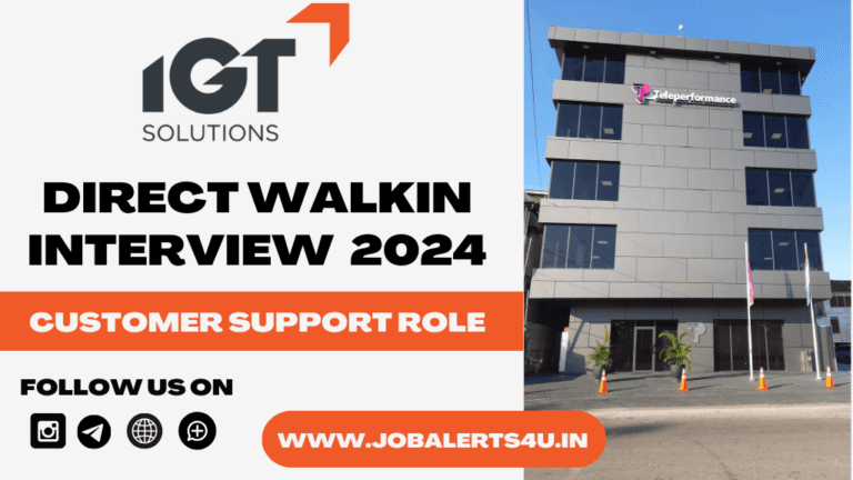 IGT Solutions Walkin Interview