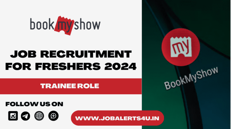 BookMyShow Recruitment 2024 For Trainee Role