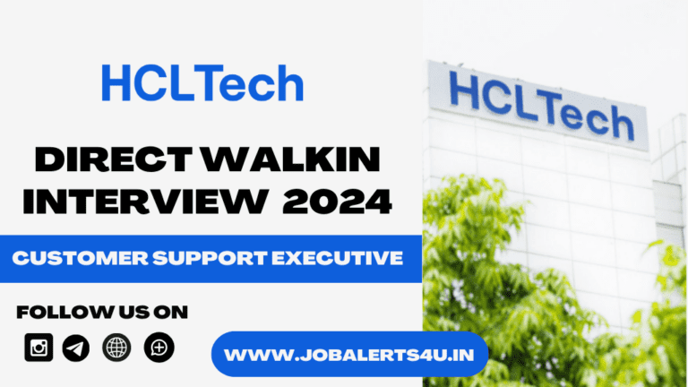 HCLTech Walkin Interview 2024