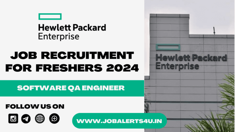 HPE Recruitment 2024 For Software QA Engineer Role