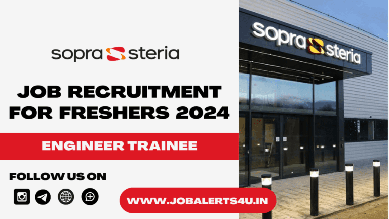 Sopra Steria Hiring For Engineer Trainee Role 2024