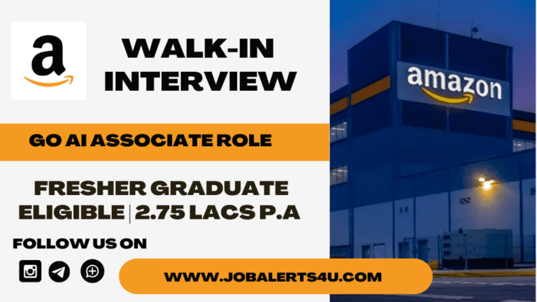 Amazon Walkin Interview For GO AI Associate Role