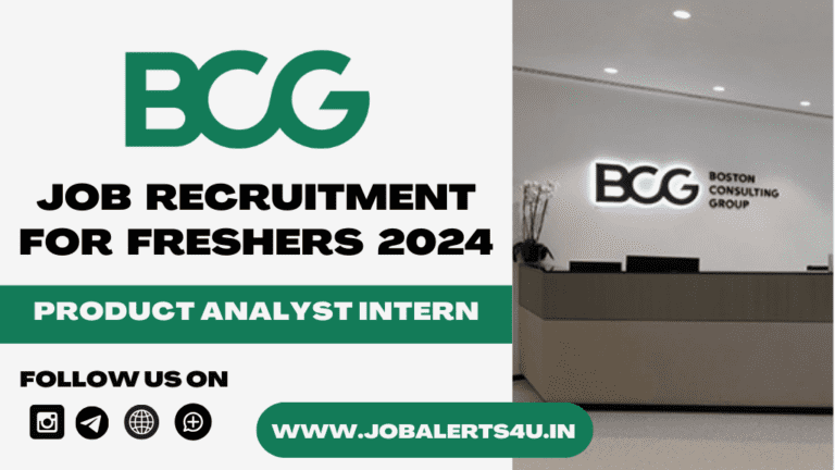 BCG Recruitment For Product Analyst Intern Role