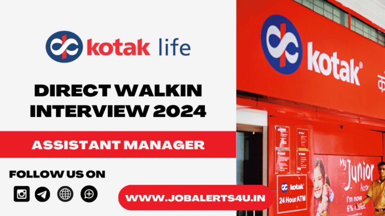 Kotak Life Walkin Interview 2024