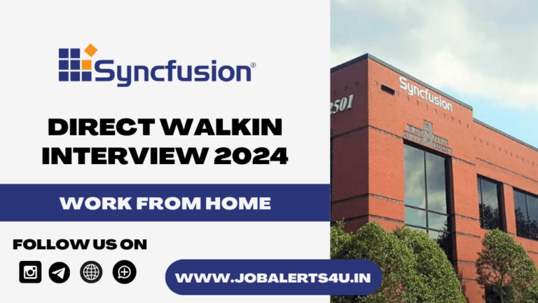 Syncfusion Walkin Interview For Office Coordinator Role 2024