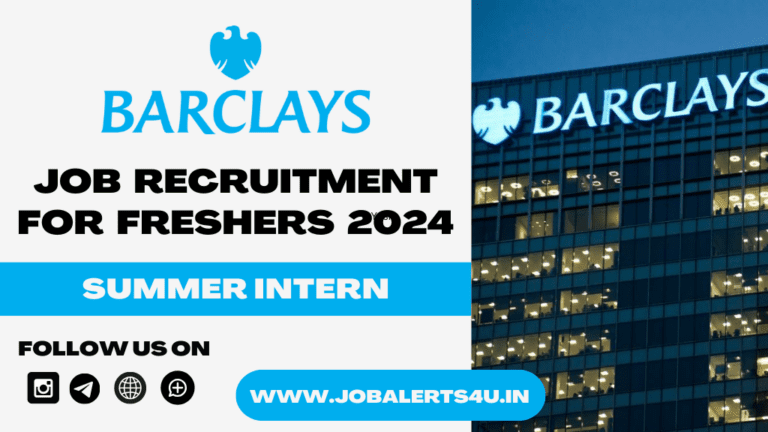 Barclays Hiring For Summer Intern Role 2024