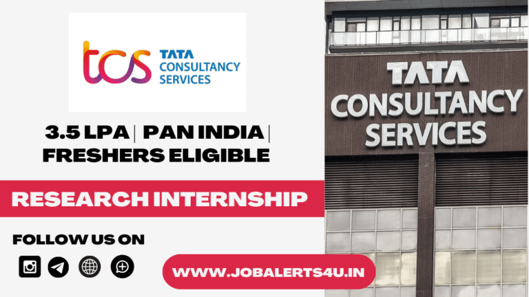 TCS Recruitment For Research Internship 2024
