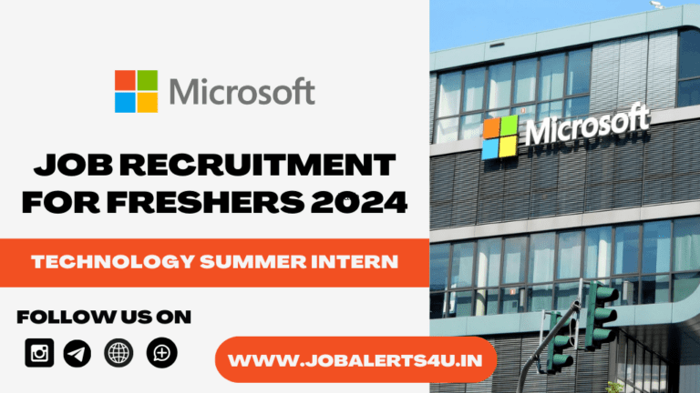 Microsoft Hiring For Technology Summer Intern 2024