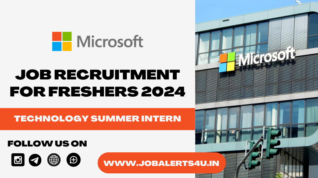 Microsoft Hiring For Technology Summer Intern 2024
