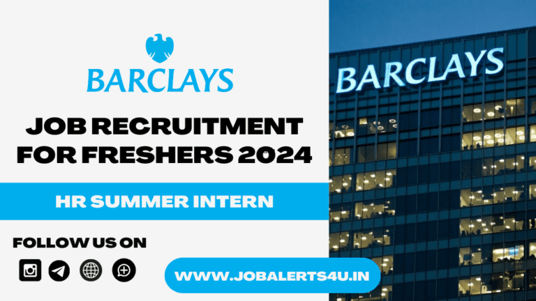 Barclays Hiring Software HR Summer Intern 2025