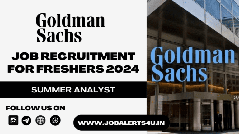 Goldman Sachs Hiring For Summer Analyst 2024