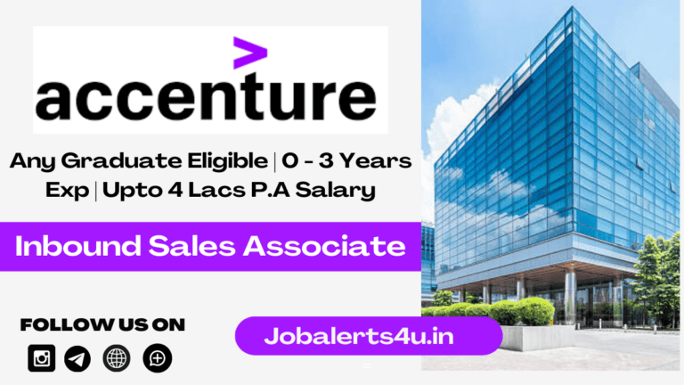 Accenture Hiring For Inbound Sales Associate