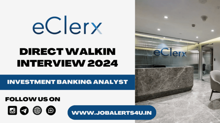 eClerx Walkin Interview 2024