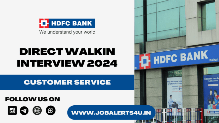 HDFC Bank Walkin Interview 2024