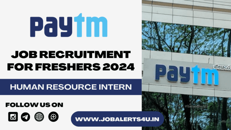 Paytm Hiring For Human Resource Intern 2024