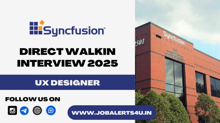 Syncfusion Hiring For UX Designer 2025