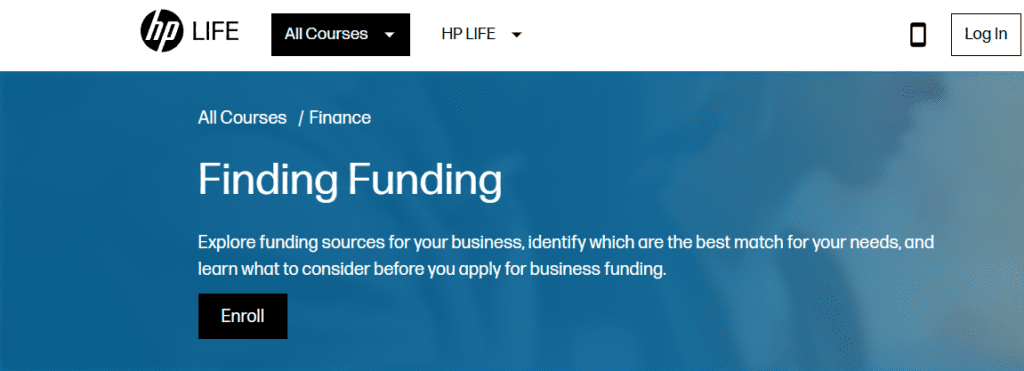 HP Life Finding Funding Course 