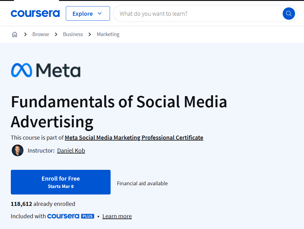 Meta Launches Free 6 Social Media Marketing Courses