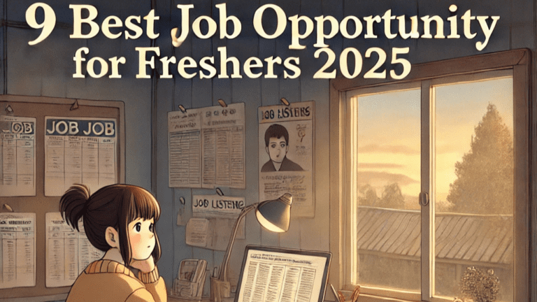 9 Best Job Opportunity For Freshers 2025
