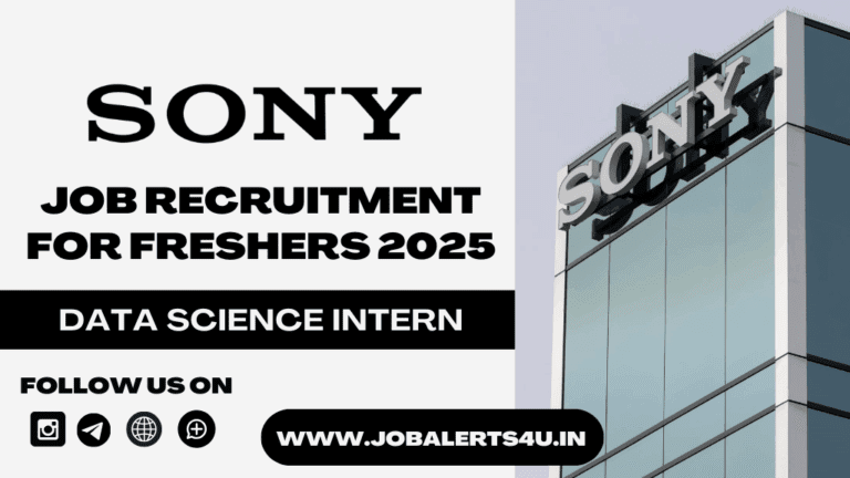 Sony is Hiring Data Science Intern 2025