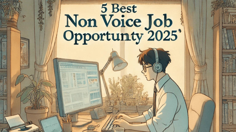 5 Best Non Voice Job Opportunity 2025