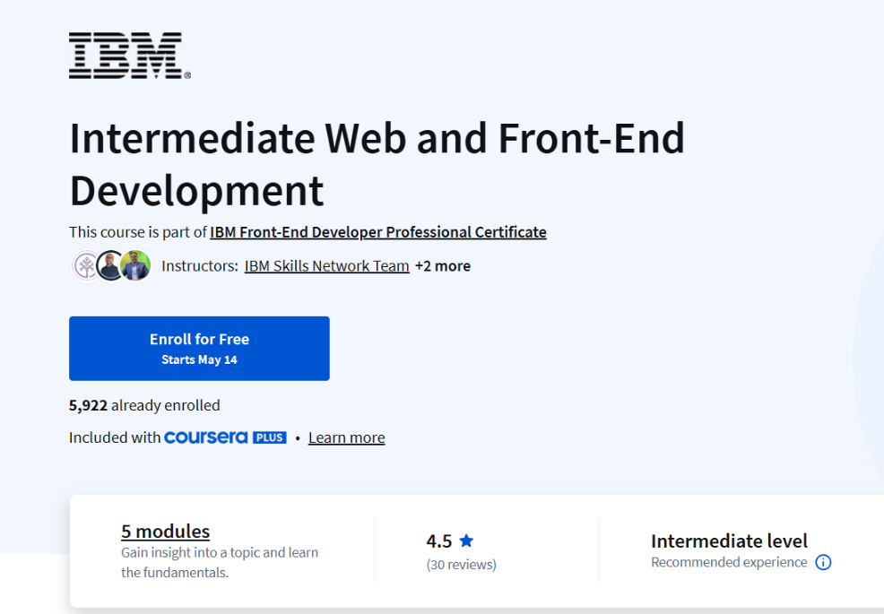 Explore IBM's Frontend Developer Professional Course 