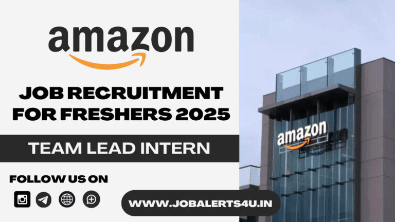 Amazon is Hiring Team Lead Intern 2025