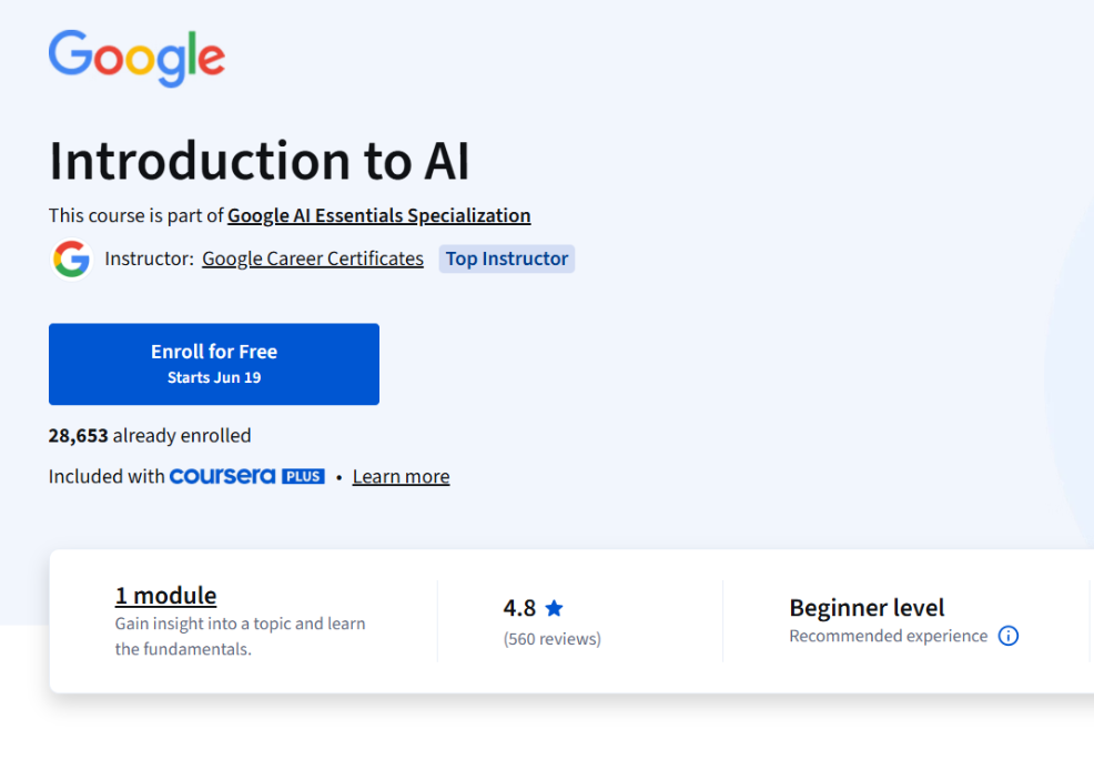 Google Launch Beginner Friendly AI Courses 2025