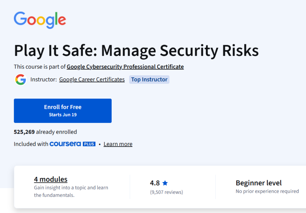 Google Launch Cybersecurity Beginner Friendly Course in 2025
