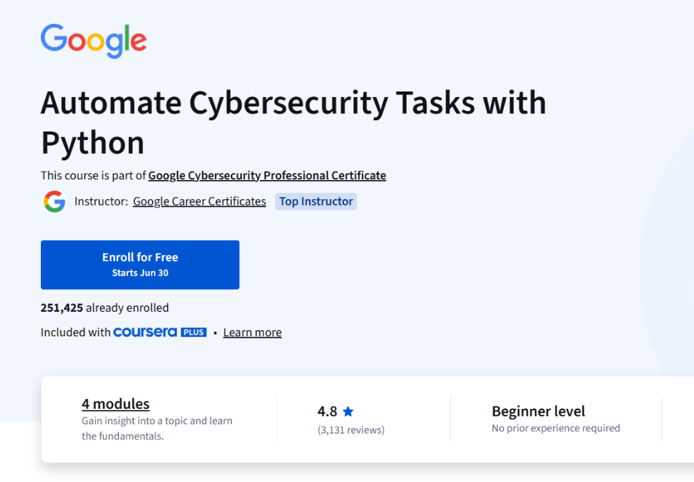 Google Launches Cybersecurity Courses 2025