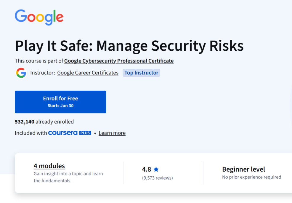 Google Launches Cybersecurity Courses 2025