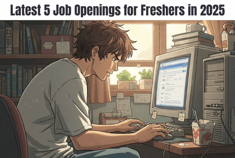 Latest 5 Job Openings for Freshers in 2025
