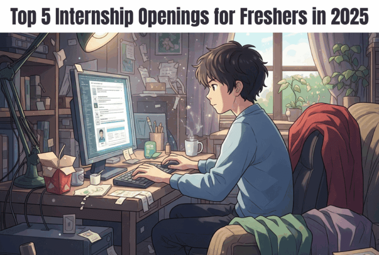 Top 5 Internship Openings for Freshers in 2025