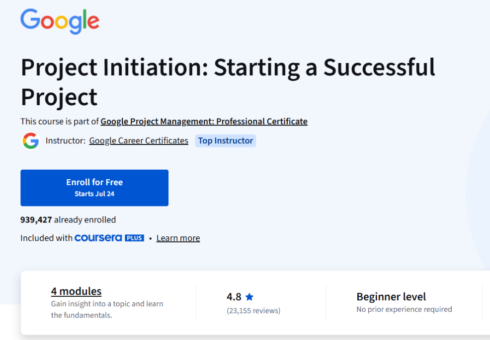 Google Launches Project Management Courses 2025