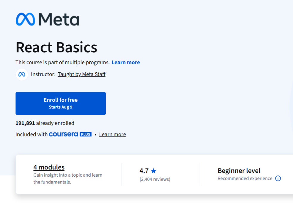 Meta Launches FullStack Developer Courses 2025