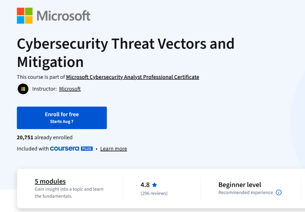 Microsoft Launches Cybersecurity Analyst Courses 2025