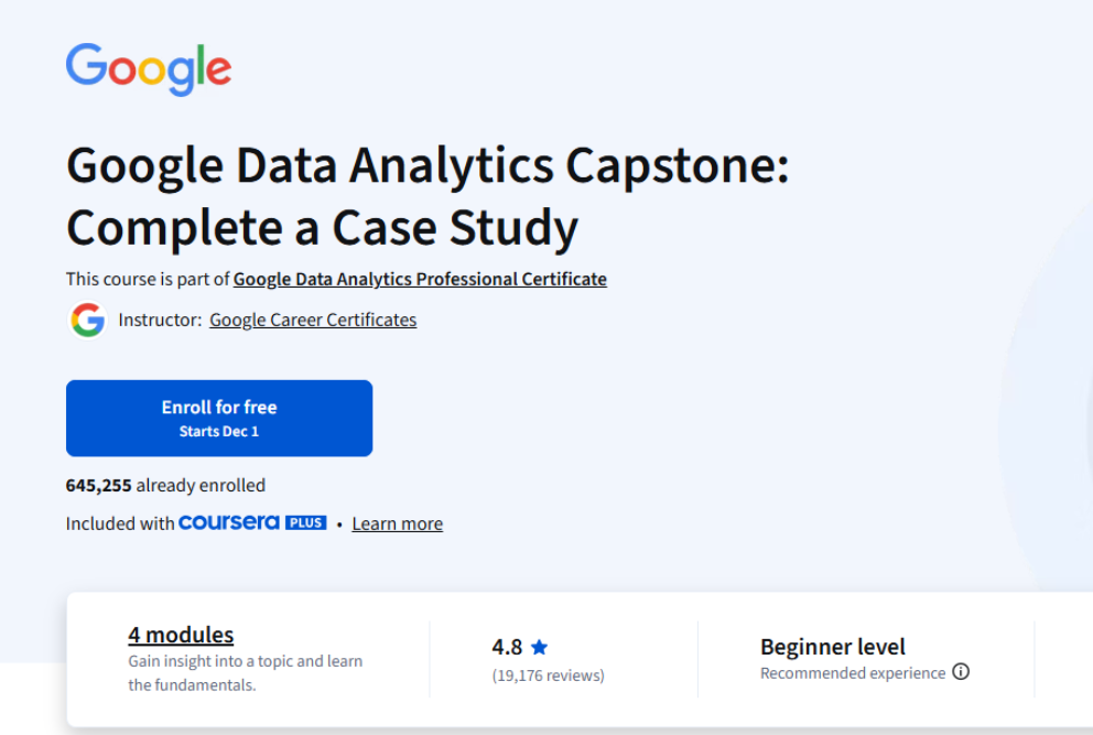 Google Launches Data Analytics Course 2025