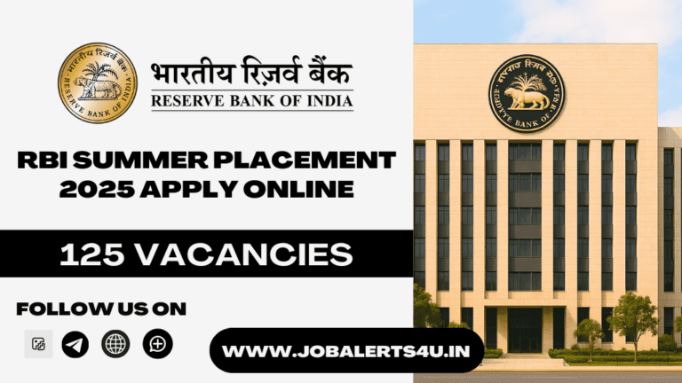 RBI Summer Placement 2025