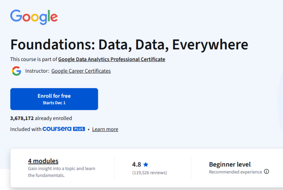 Google Launches Data Analytics Course 2025
