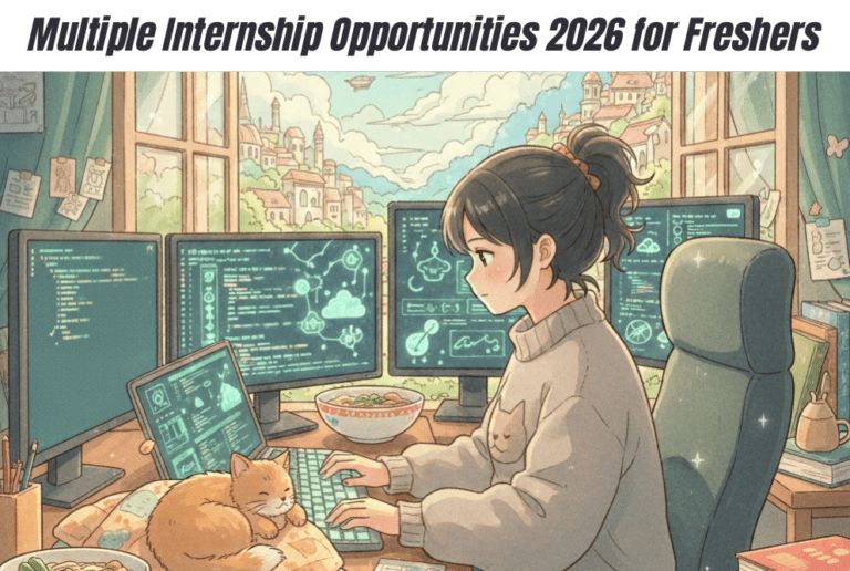 Multiple Internship Opportunities 2026 for Freshers