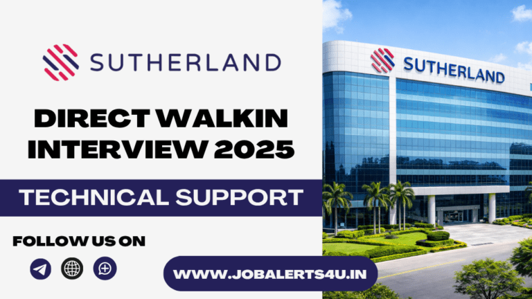 Sutherland Announces Walk-in Technical Support Hiring 2026 in Chennai